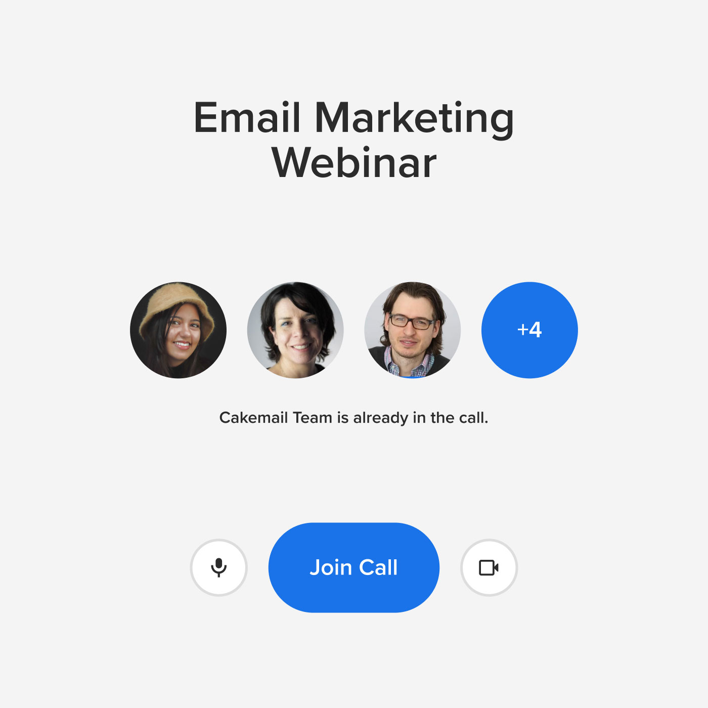 Un webinaire Cakemail en cours.