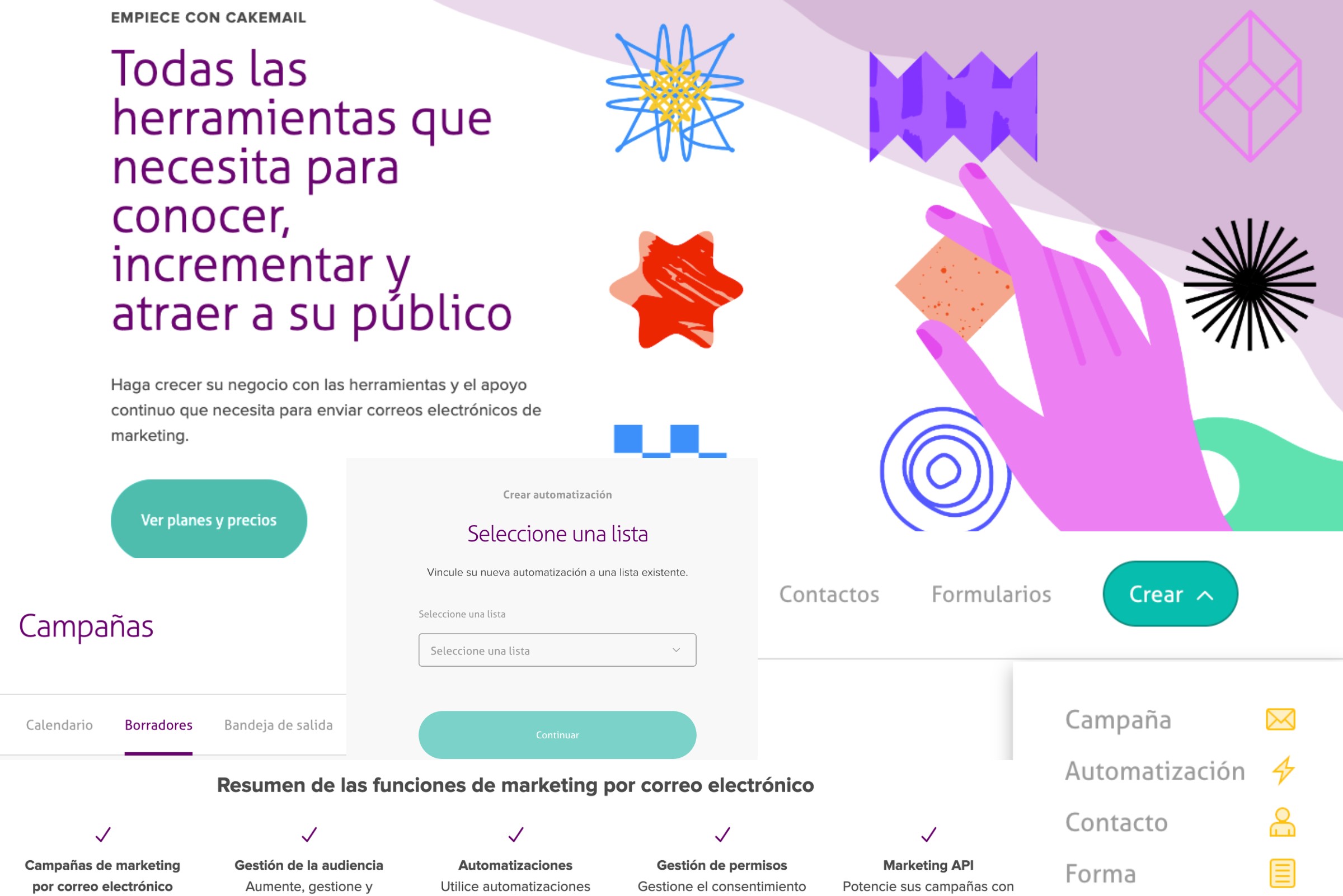 Cakemail est une application d'e-mail marketing disponible en espagnol.
