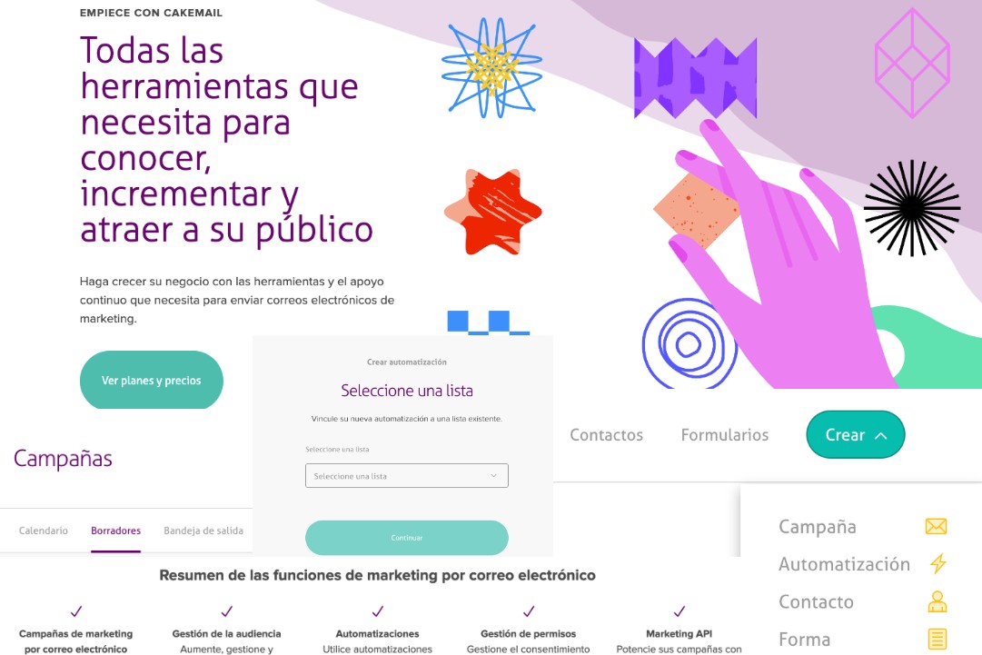 Cakemail est une application d'e-mail marketing disponible en espagnol. 