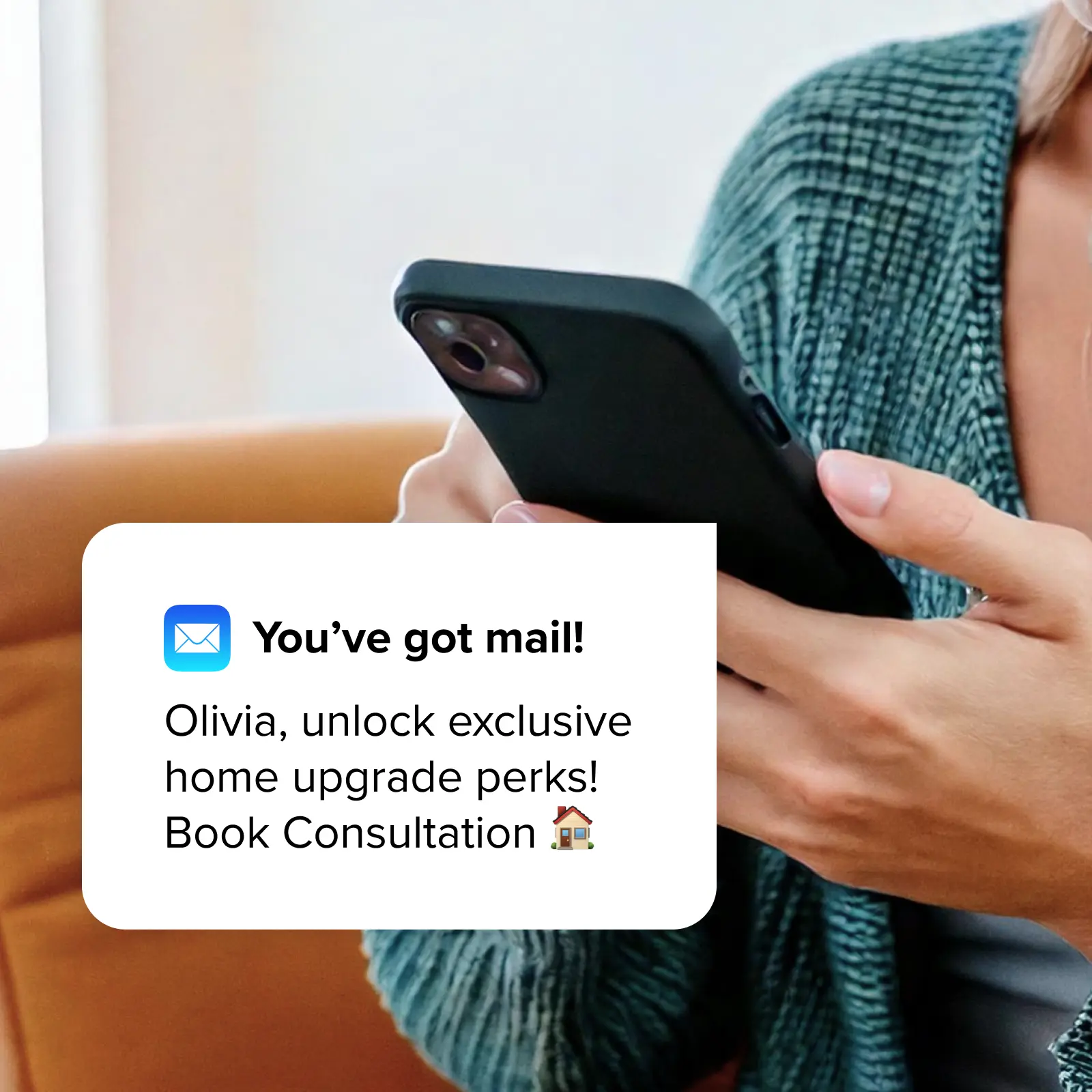 Un message de relance d’un entrepreneur, reçu comme notification sur un téléphone.